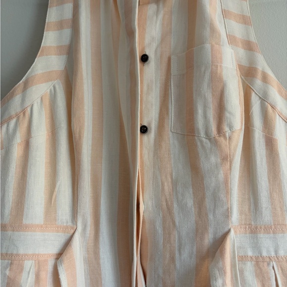 Anthropologie Peach Striped Midi Dress - Picture 4 of 6